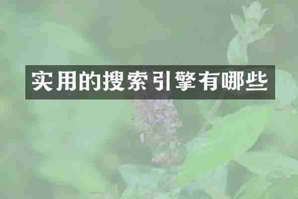 实用的搜索引擎有哪些