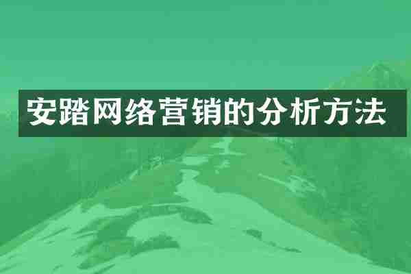 安踏网络营销的分析方法