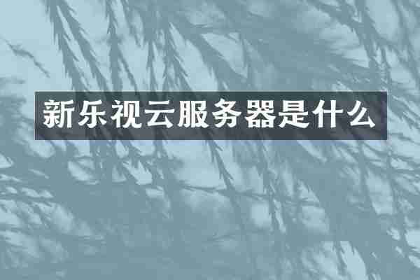 新乐视云服务器是什么