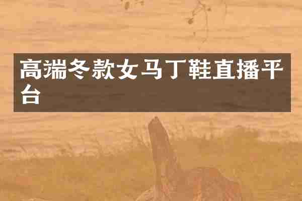 高端冬款女马丁鞋直播平台