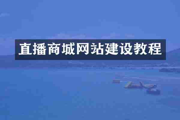 直播商城网站建设教程