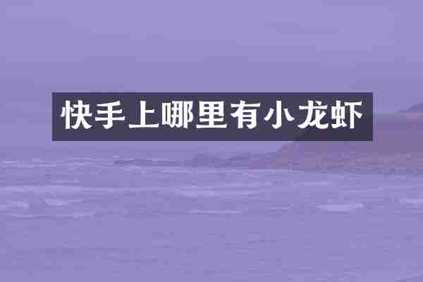 快手上哪里有小龙虾