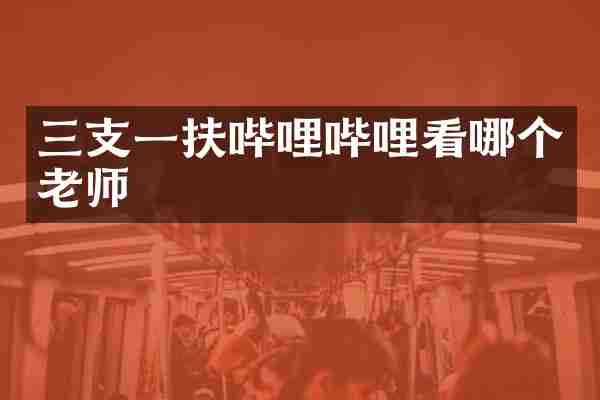 三支一扶哔哩哔哩看哪个老师
