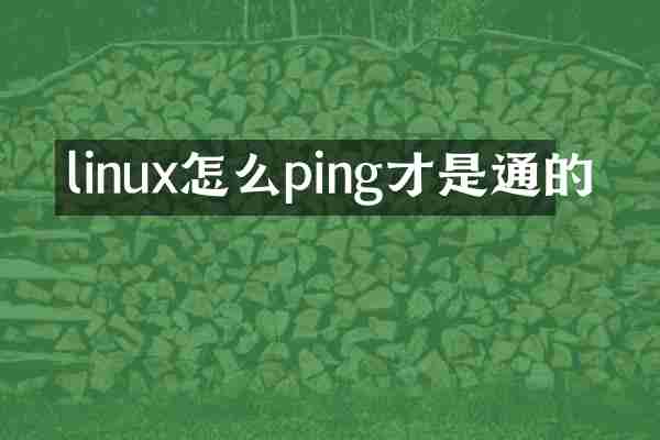linux怎么ping才是通的