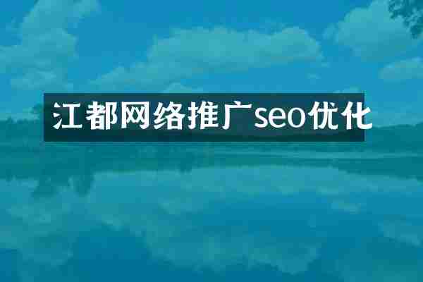 江都网络推广seo优化