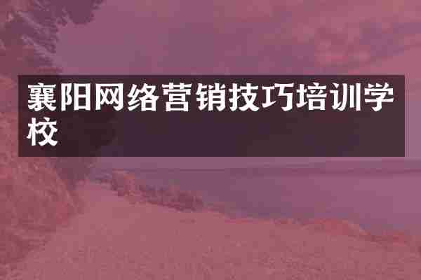 襄阳网络营销技巧培训学校