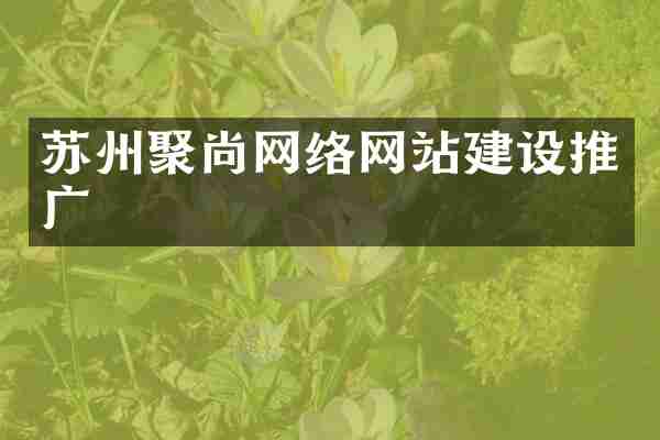 苏州聚尚网络网站建设推广