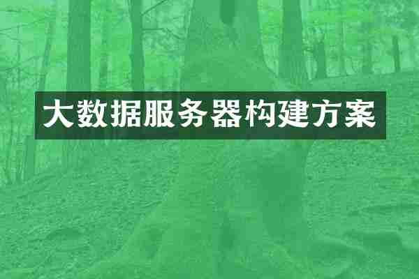 大数据服务器构建方案