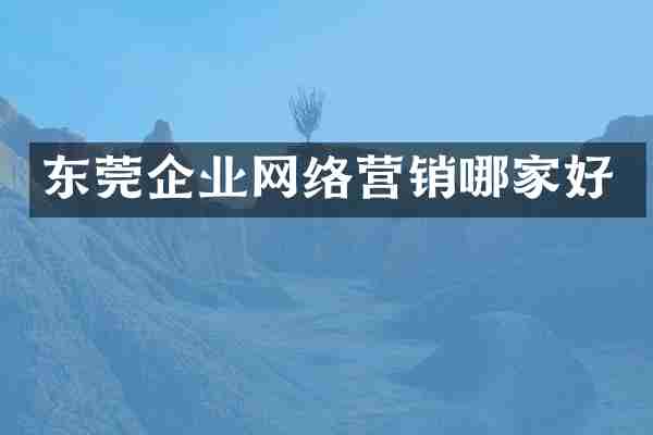 东莞企业网络营销哪家好