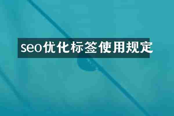 seo优化标签使用规定