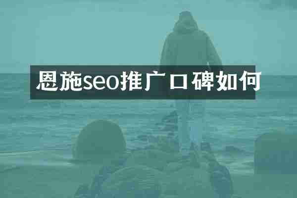 恩施seo推广口碑如何