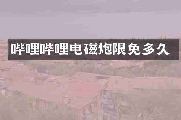 哔哩哔哩电磁炮限免多久