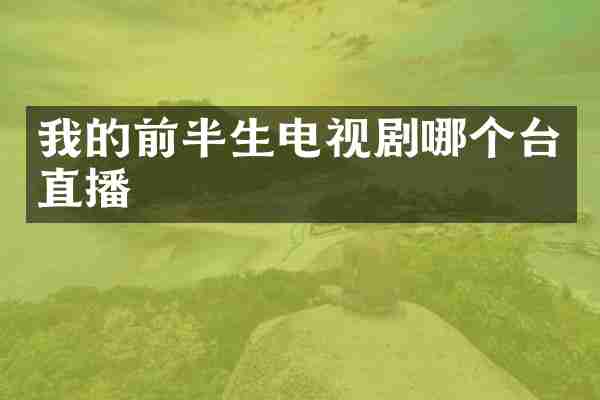 我的前半生电视剧哪个台直播