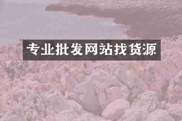 专业批发网站找货源
