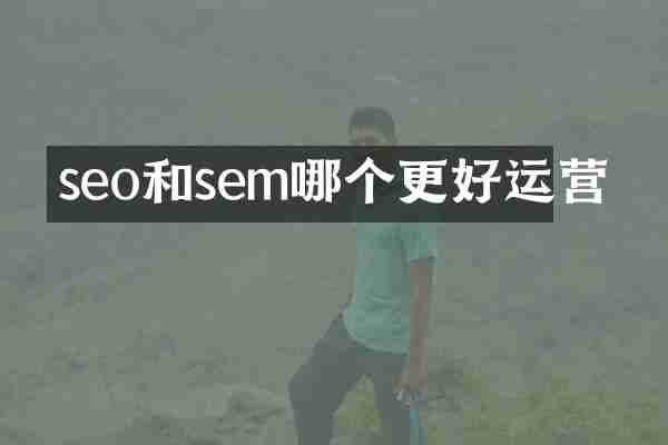 seo和sem哪个更好运营