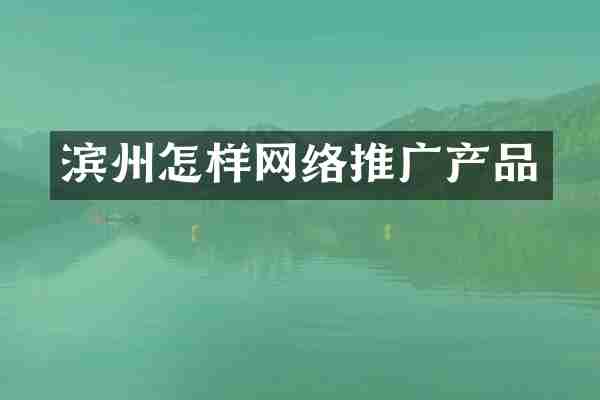 滨州怎样网络推广产品