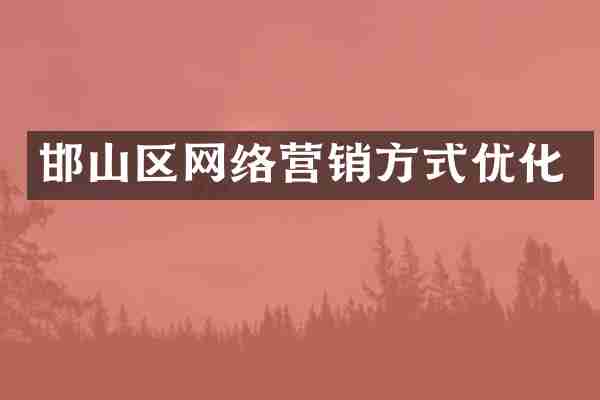 邯山区网络营销方式优化