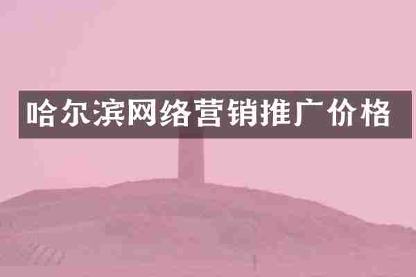 哈尔滨网络营销推广价格