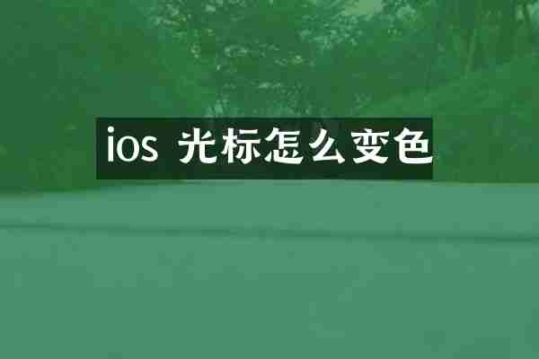 ios 光标怎么变色