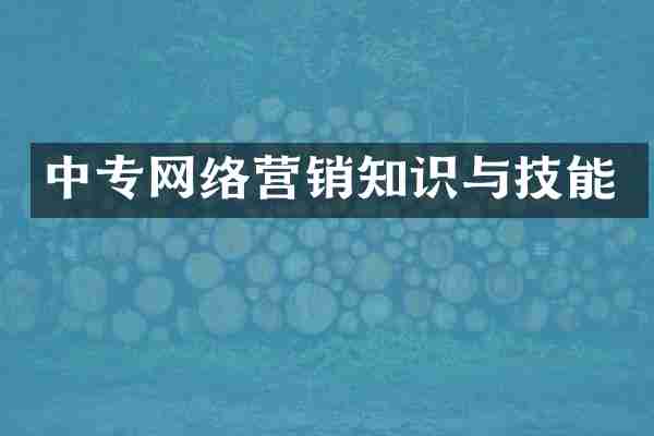 中专网络营销知识与技能