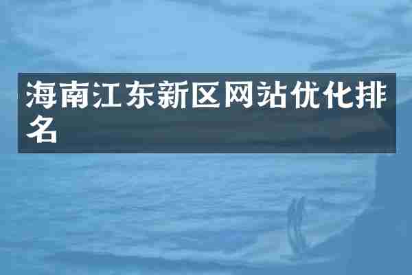 海南江东新区网站优化排名