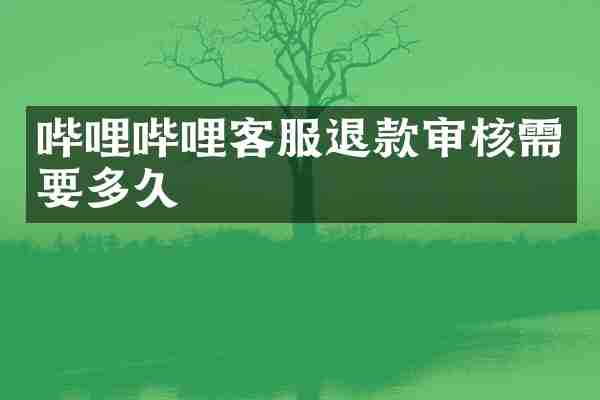 哔哩哔哩客服退款审核需要多久
