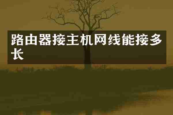 路由器接主机网线能接多长