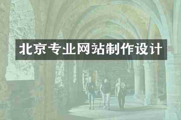 北京专业网站制作设计