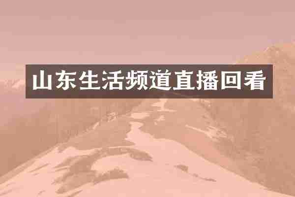山东生活频道直播回看