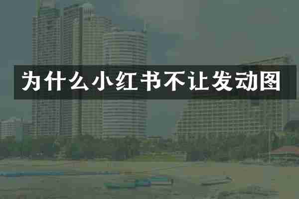 为什么小红书不让发动图