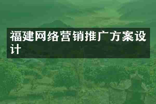 福建网络营销推广方案设计