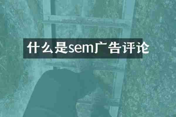 什么是sem广告评论