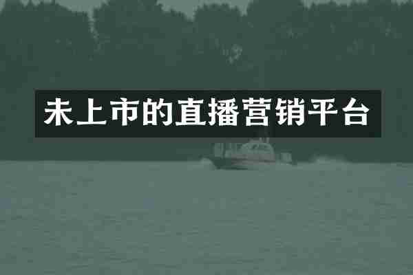 未上市的直播营销平台