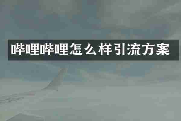 哔哩哔哩怎么样引流方案