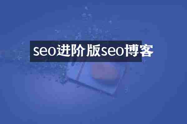 seo进阶版seo博客