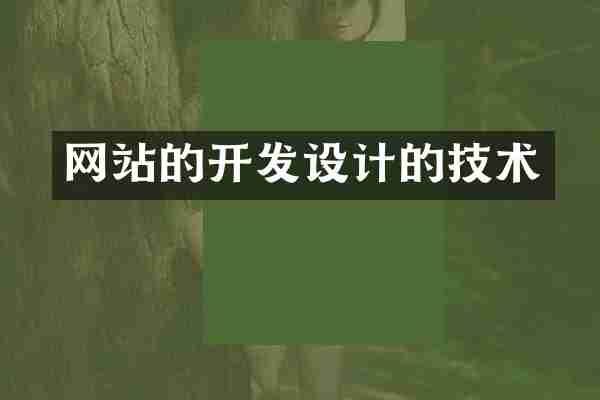 网站的开发设计的技术