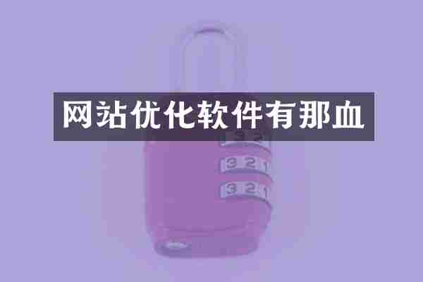 网站优化软件有那血