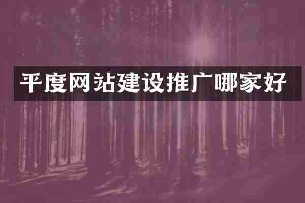 平度网站建设推广哪家好