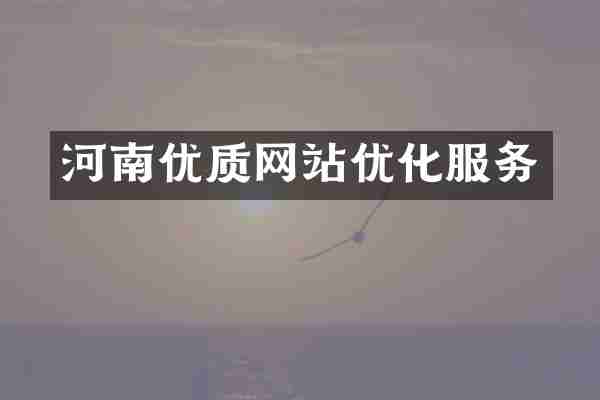 河南优质网站优化服务