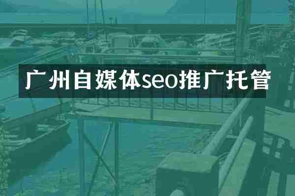 广州自媒体seo推广托管