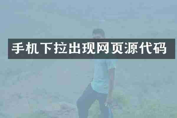 手机下拉出现网页源代码