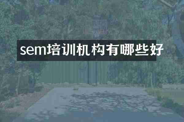sem培训机构有哪些好