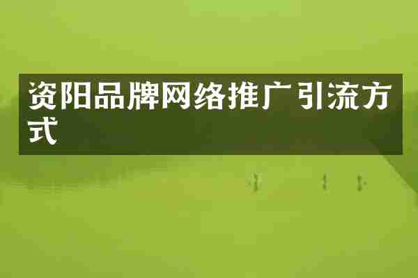 资阳品牌网络推广引流方式