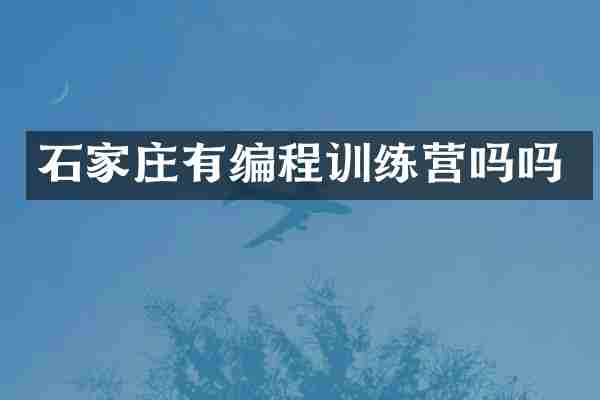 石家庄有编程训练营吗吗