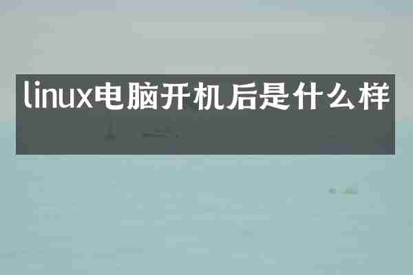 linux电脑开机后是什么样的