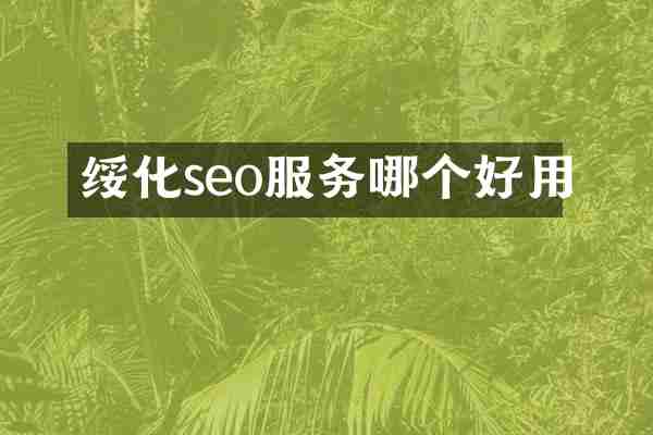 绥化seo服务哪个好用