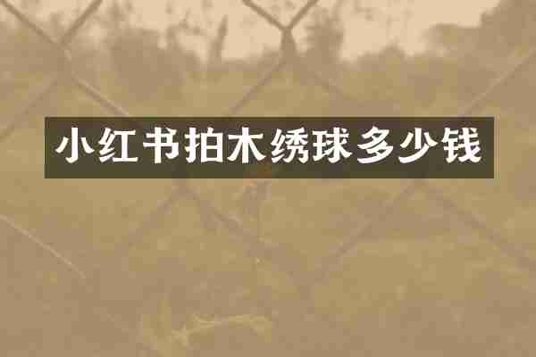 小红书拍木绣球多少钱
