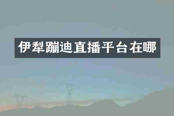 伊犁蹦迪直播平台在哪