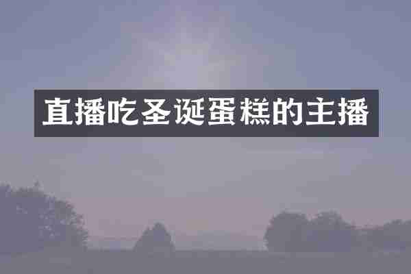 直播吃圣诞蛋糕的主播