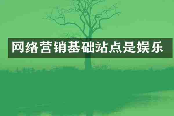 网络营销基础站点是娱乐